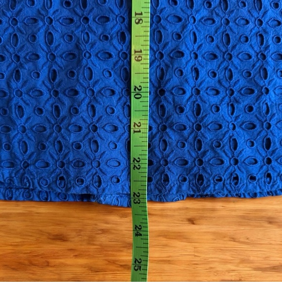 NWT Lauren Ralph Lauren Blue Eyelet Off-Shoulder Blouse - Size L - Picture 11 of 16